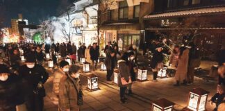 Lantern Festival at Zenkoji Temple จังหวัด Nagano